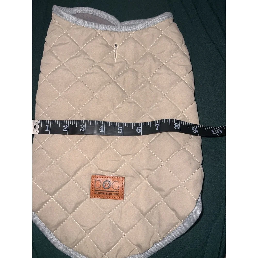 Dog coat medium/small Tan/taupe With Fleece Lining